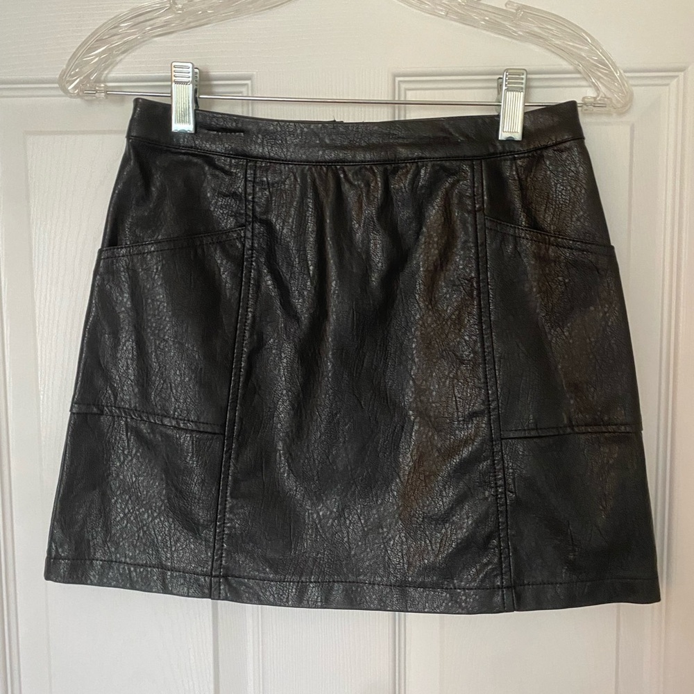 Vegan Leather Skirt